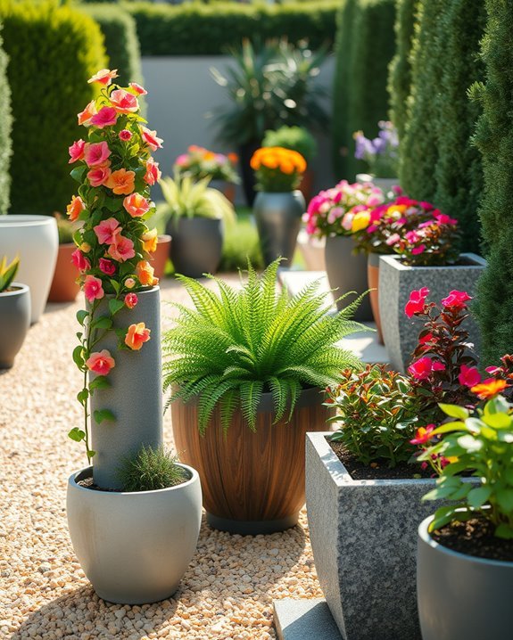 height variation with planters