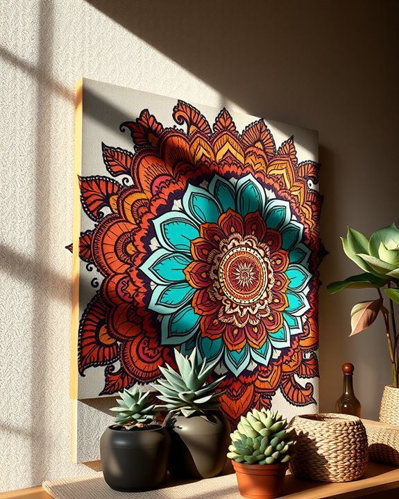 henna inspired wall art techniques