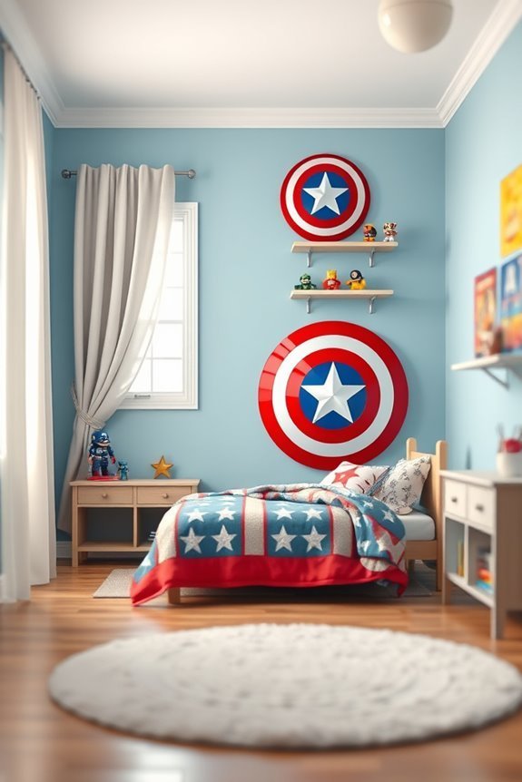 heroic shield room decor