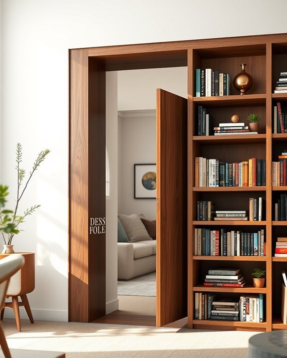 hidden bookshelf door design