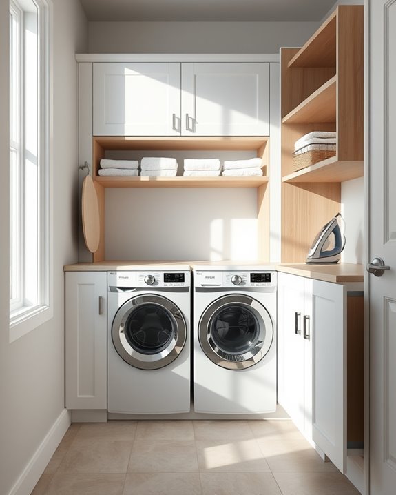 hidden laundry closet design