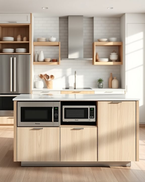 hidden storage kitchen island