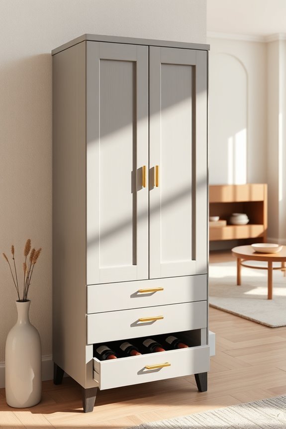 hidden wine storage solution