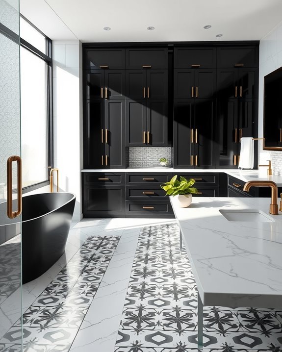high contrast bathroom design tips