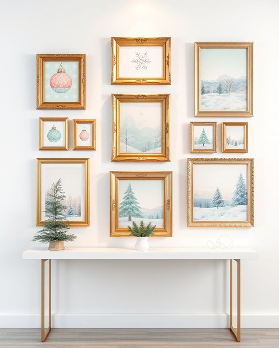 holiday themed framed art
