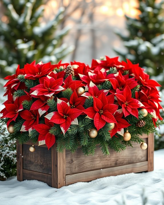 holiday themed outdoor planters