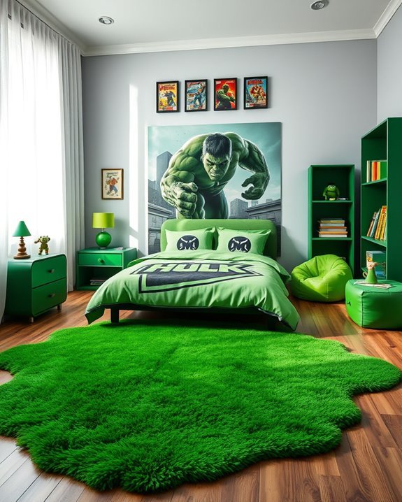 hulk themed room accents