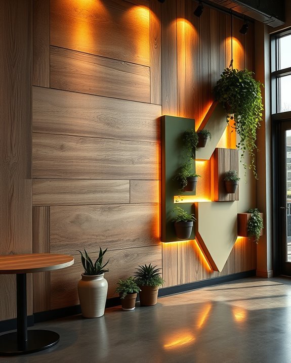 illuminated decor enhances atmosphere