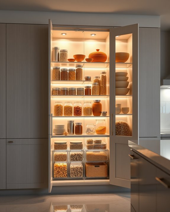 illuminated pantry organization solutions