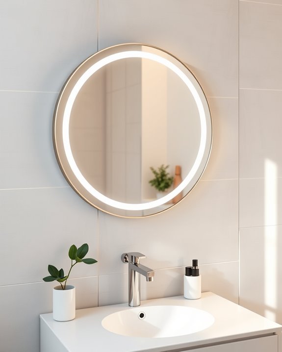 illuminated wall mounted makeup mirrors