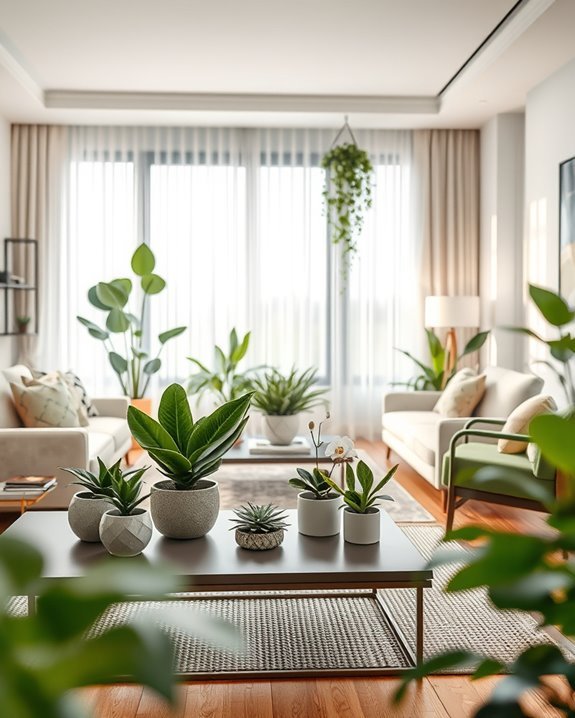 indoor greenery enhances elegance