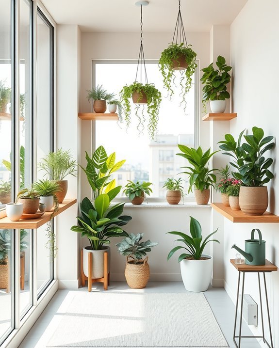 indoor plant display organization