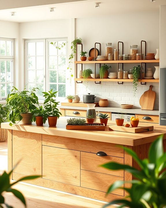 indoor plants enhance kitchens