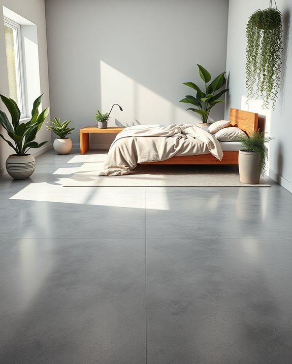 indoor plants soften concrete
