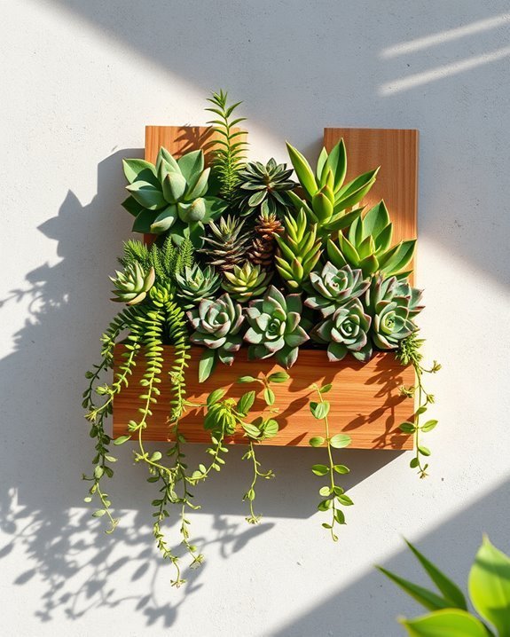 indoor succulent wall decor