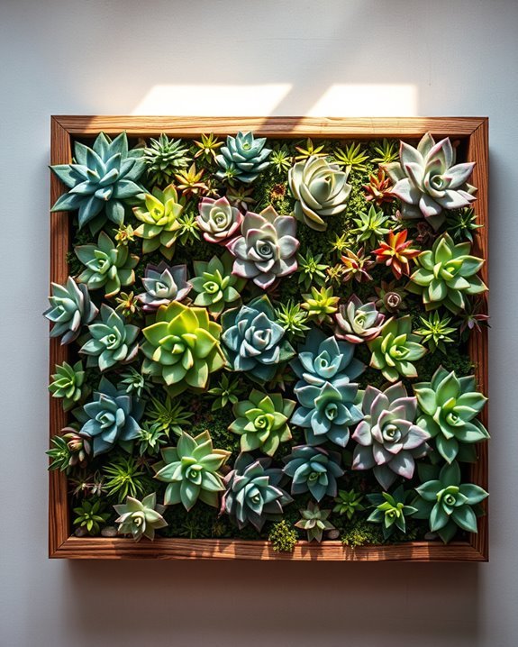 indoor succulent wall garden