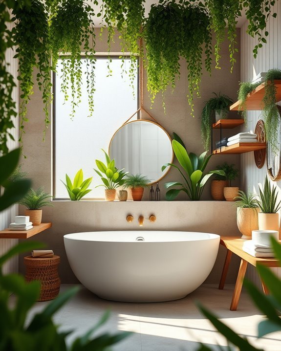 indoor tropical plant oasis