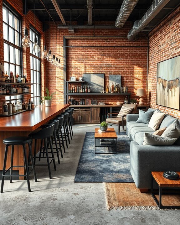 industrial bar with warmth