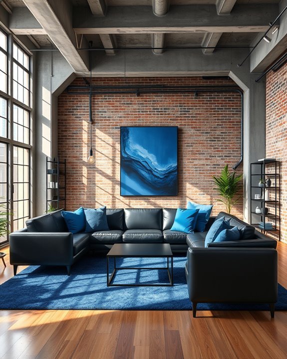 industrial blue and black