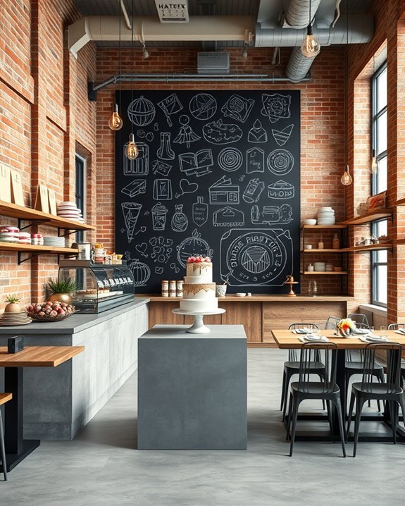 industrial chic bakery vibe