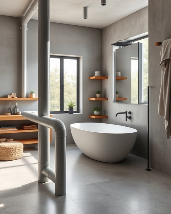 industrial chic bathroom decor