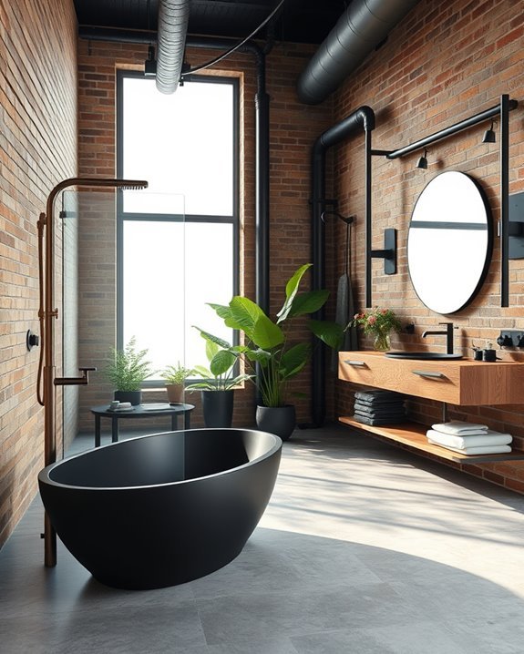 industrial chic bathroom decor