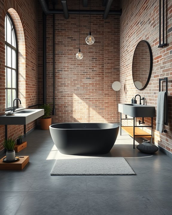 industrial chic bathroom design