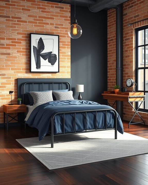 industrial chic boys bedroom