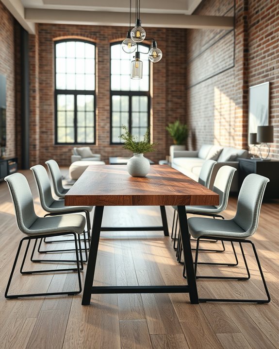 industrial chic dining tables