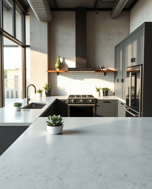 industrial concrete countertop elegance