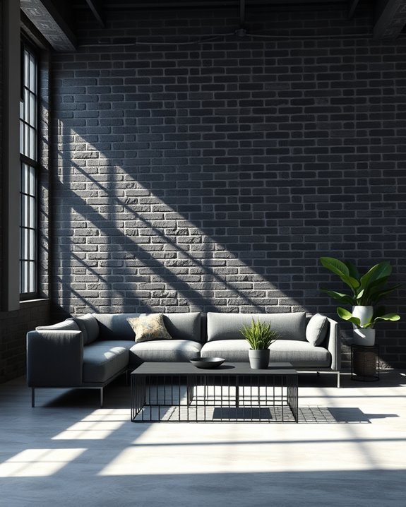 industrial dark brick elegance