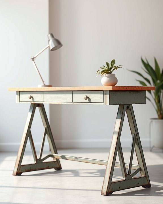 industrial desk makeover inspiration