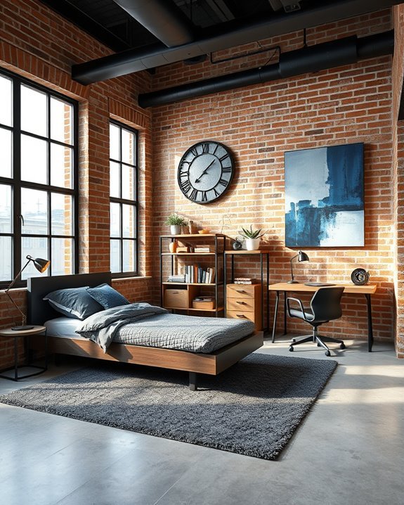 industrial edgy children s bedroom