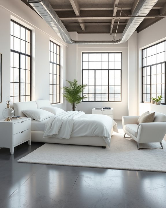 industrial elegance in bedroom