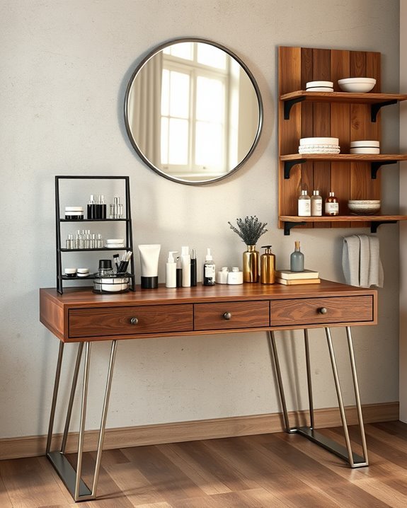 industrial metal accent table