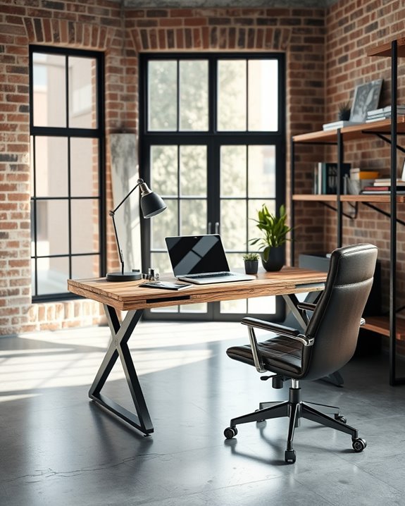 industrial rustic home office