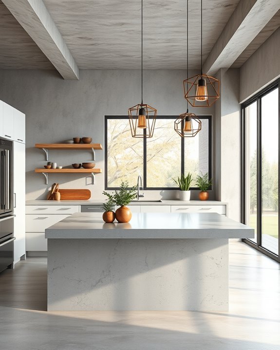 innovative beton kitchen lighting