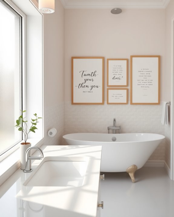 inspirational bathroom quote prints
