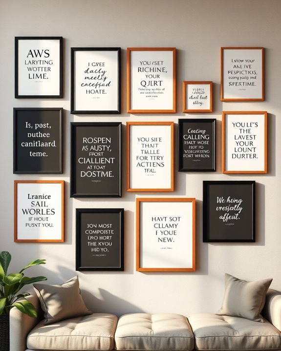 inspirational typography wall art