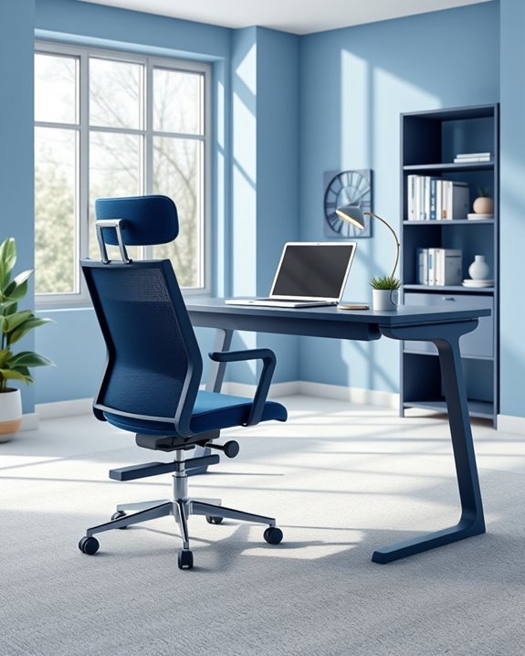 inspiring blue office spaces
