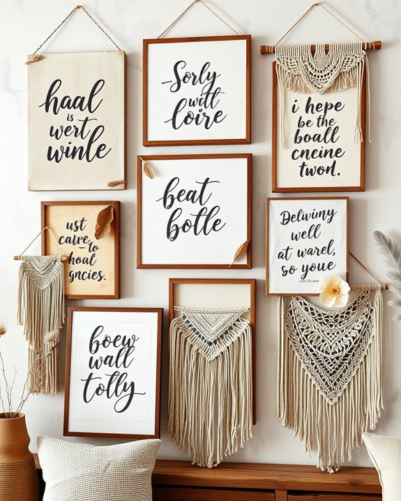 inspiring boho quote art