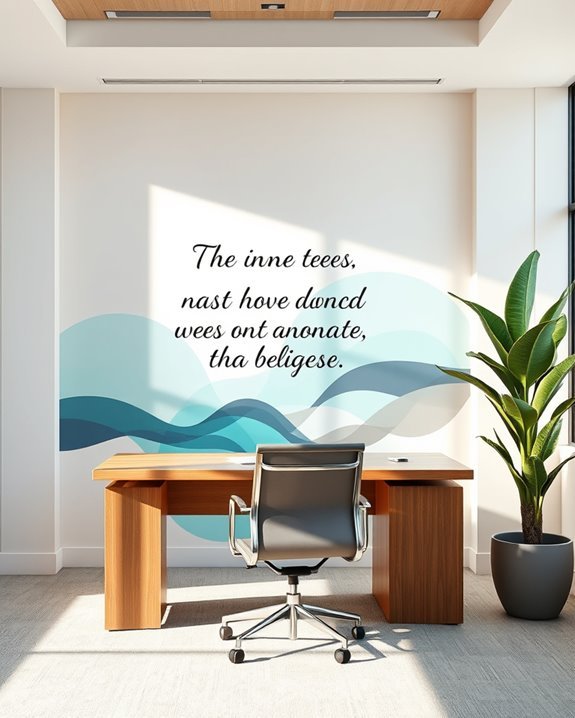 inspiring office quote murals