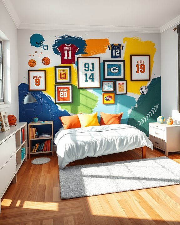 inspiring sports themed bedroom design