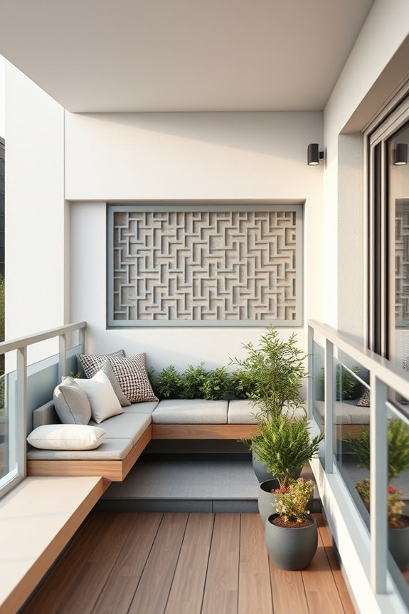 integrated balcony seating design