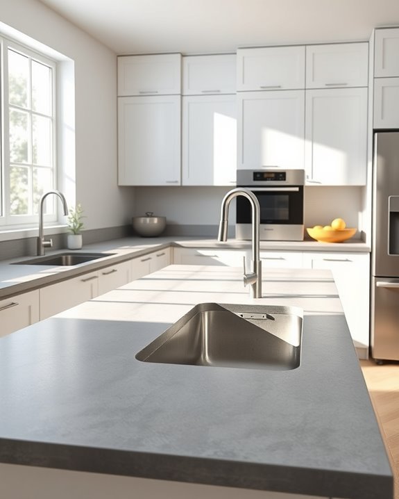 integrated concrete sink design