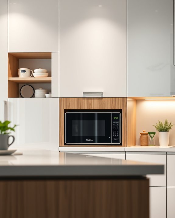 integrated microwave for convenience