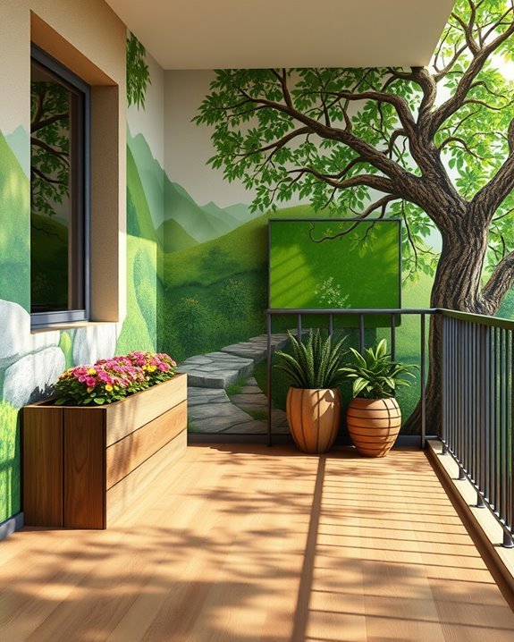 interactive balcony art experiences