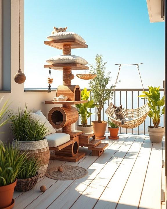 interactive cat play area