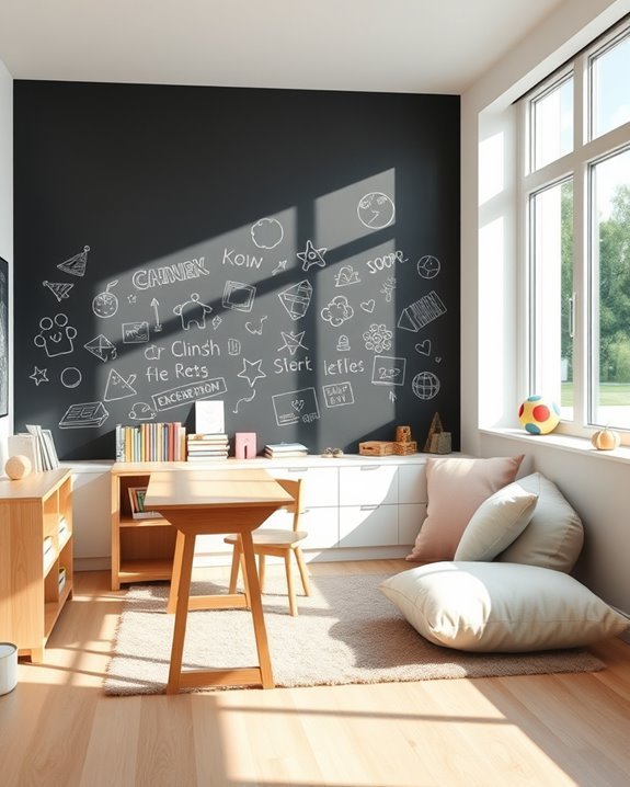 interactive learning chalkboard wall