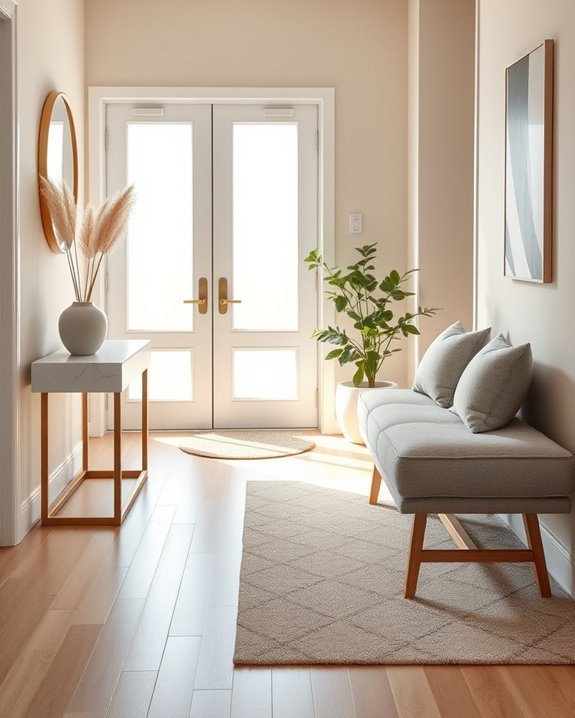 inviting and organized entryway